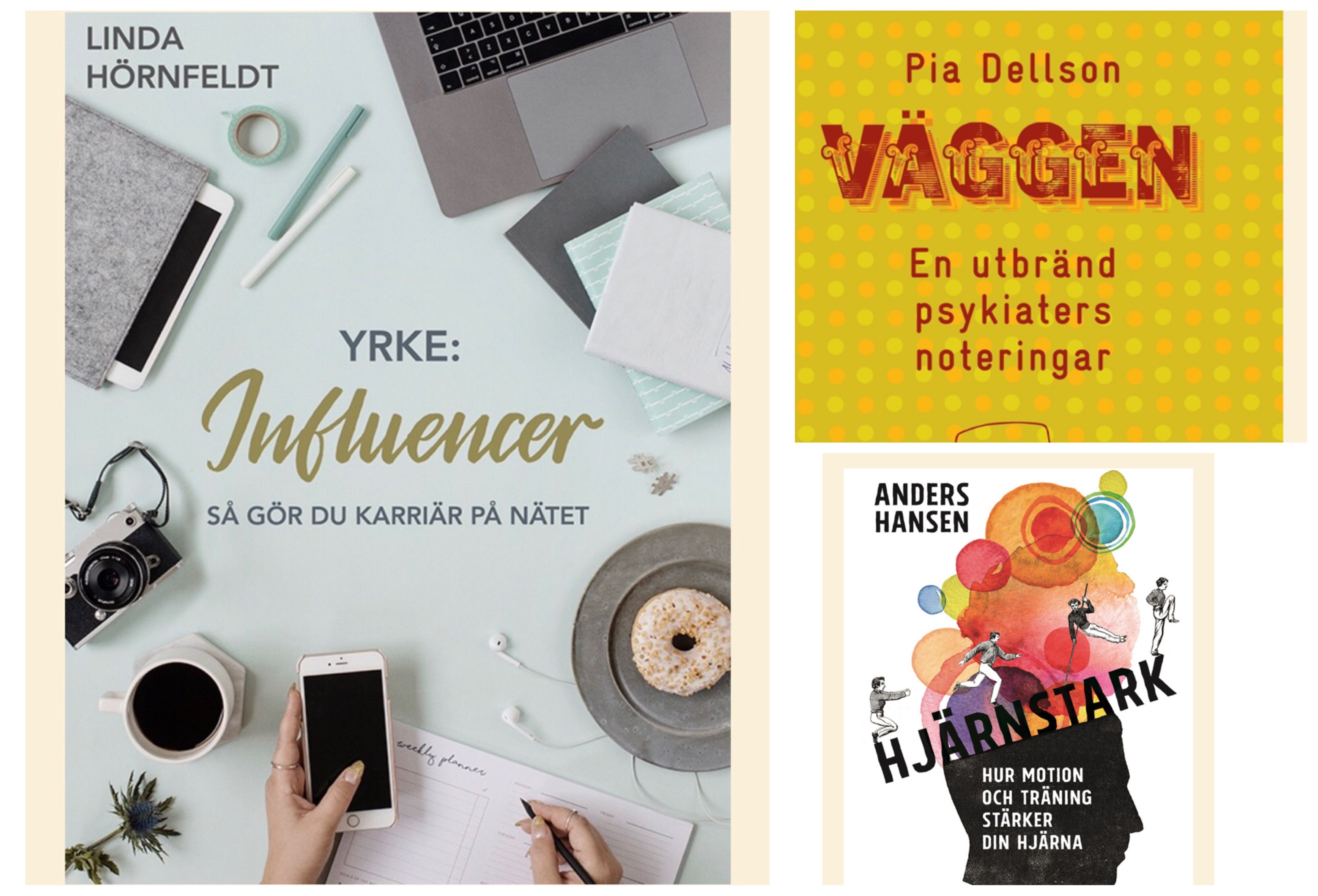 Böcker jag har läst: Yrke Influencer, Väggen En utbränd psykiaters noteringar, Hjärnstark